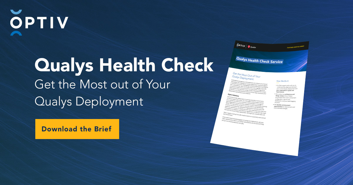 Qualys Health Check Service Optiv