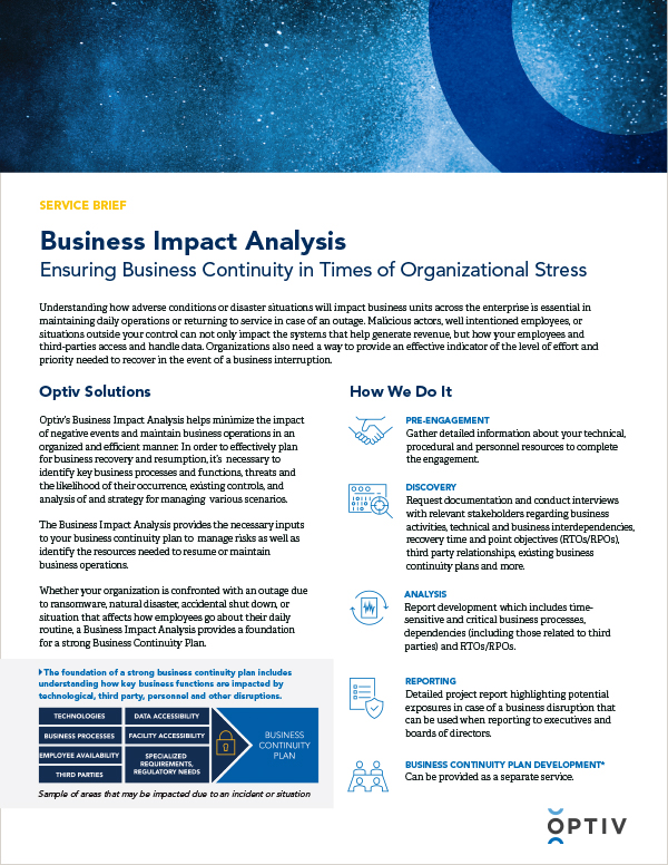 Business Impact Analysis | Optiv