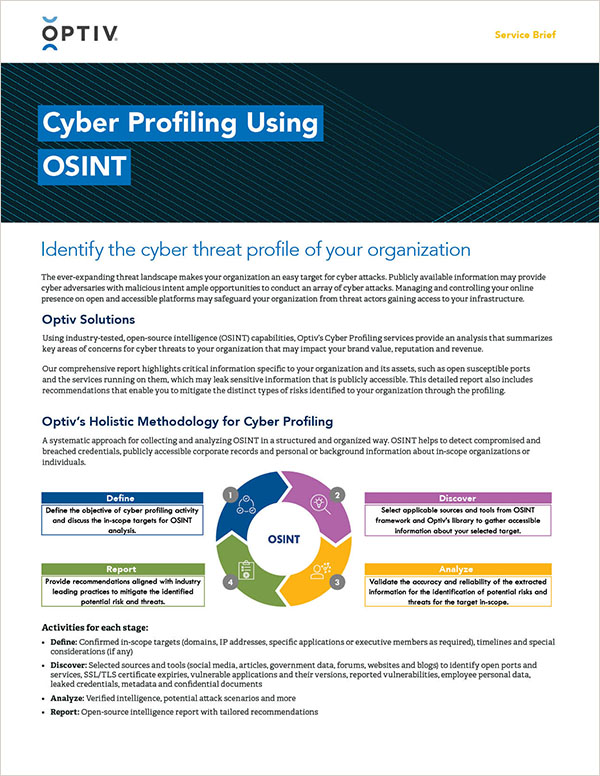 Cyber Profiling Using OSINT | Optiv