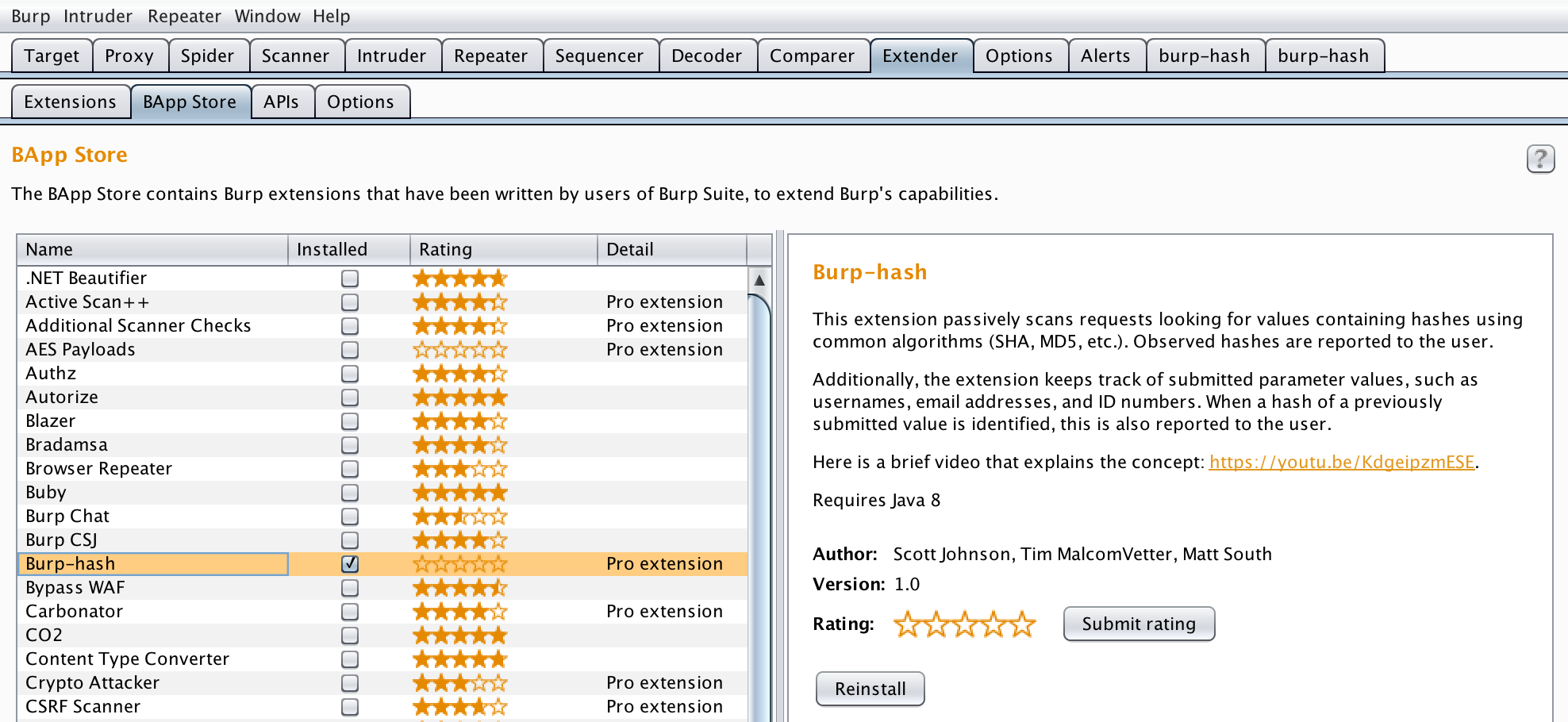 Black Hat Tools Arsenal: Plug-in Burp-Hash, Partie 2 - Comment ça marche? | Optiv