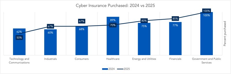 Cyber Insurance Purchased 2024 vs 2025