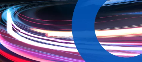 Swirls of light against a dark background with the Optiv logo partially visible in the foreground